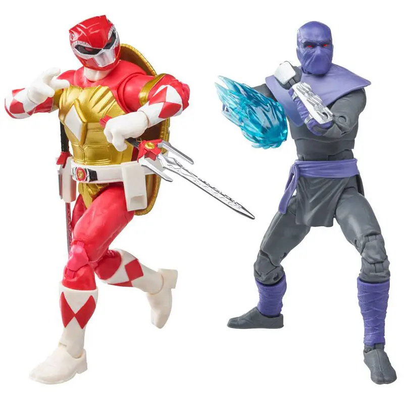 Power Rangers x TMNT LamKugelschreibering Collection Action Figurs 2022 Foot Soldier Tommy & Morphed Raphael termékfotó