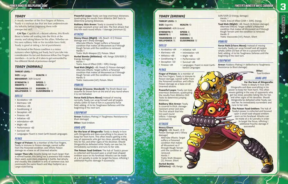 Power Rangers RPG Buch Finster's Monster-Matic Cookbook Sourcebook *Englische Version* Produktfoto