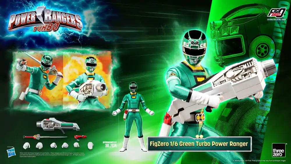 Power Rangers Turbo FigZero Actionfigur 1/6 Green Turbo Power Ranger 30 cm termékfotó