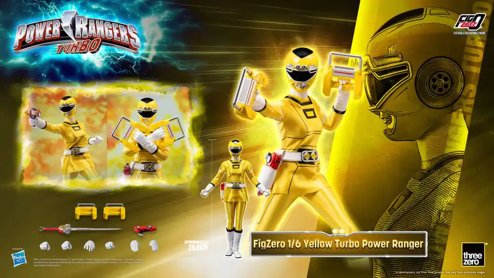 Power Rangers Turbo FigZero Actionfigur 1/6 Yellow Turbo Power Ranger 30 cm termékfotó