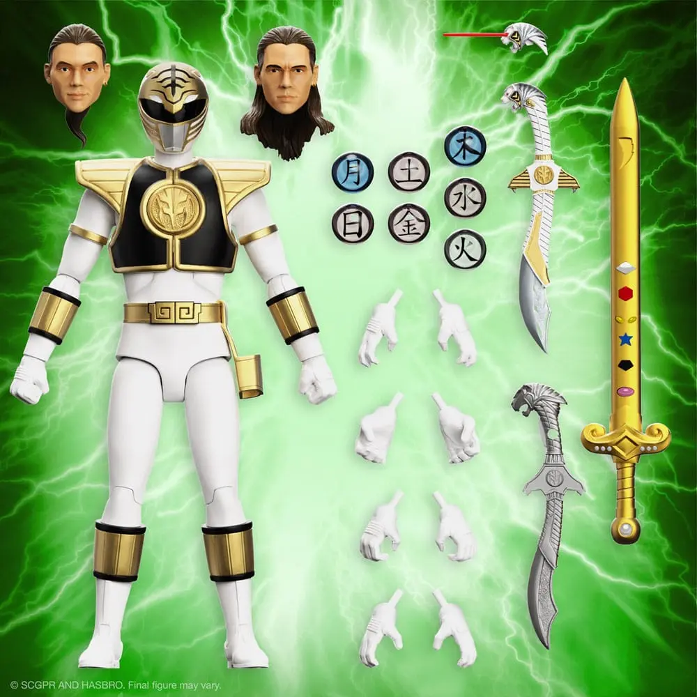 Power Rangers Ultimates Actionfigur White Ranger 18 cm Produktfoto