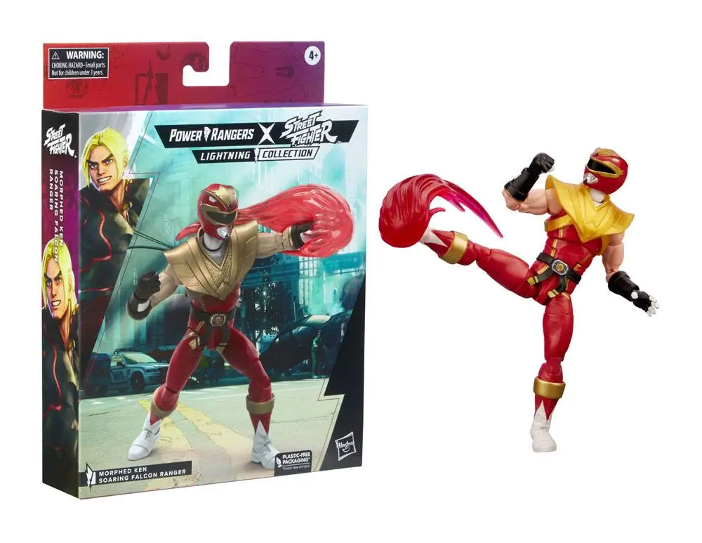 Power Rangers x Street Fighter Lightning Collection Actionfigur Morphed Ken Soaring Falcon Ranger 15 cm Produktfoto