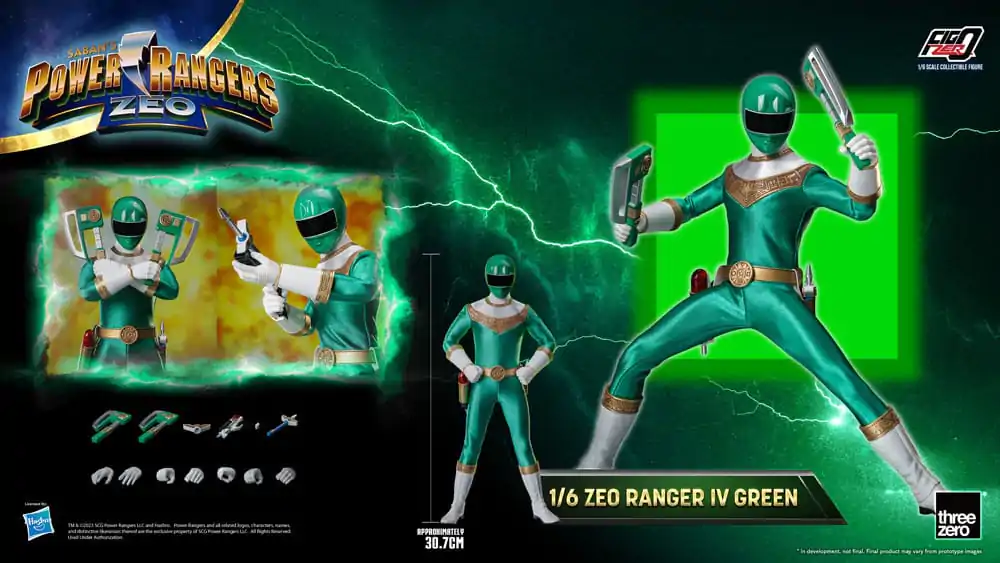 Power Rangers Zeo FigZero Actionfigur 1/6 Ranger IV Green 30 cm termékfotó