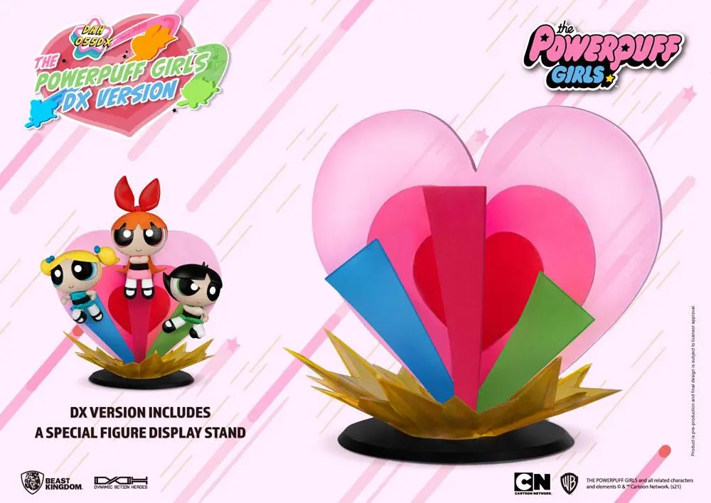 Powerpuff Girls Dynamic 8ction Heroes Actionfiguren 1/9 Blossom, Bubbles & Buttercup Deluxe 14 cm Produktfoto