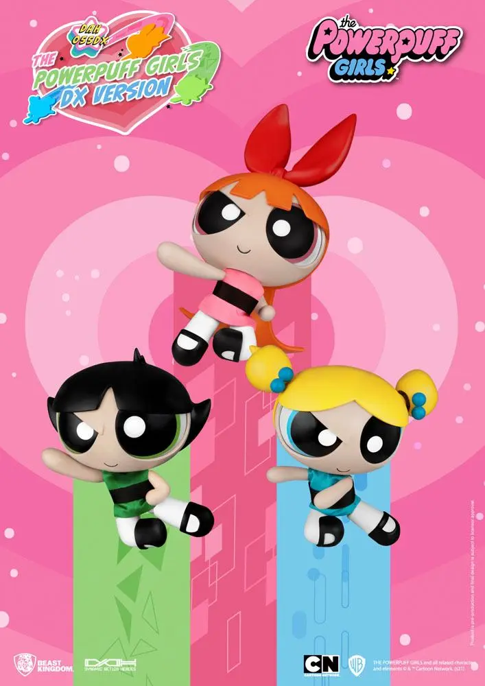 Powerpuff Girls Dynamic 8ction Heroes Actionfiguren 1/9 Blossom, Bubbles & Buttercup Deluxe 14 cm Produktfoto