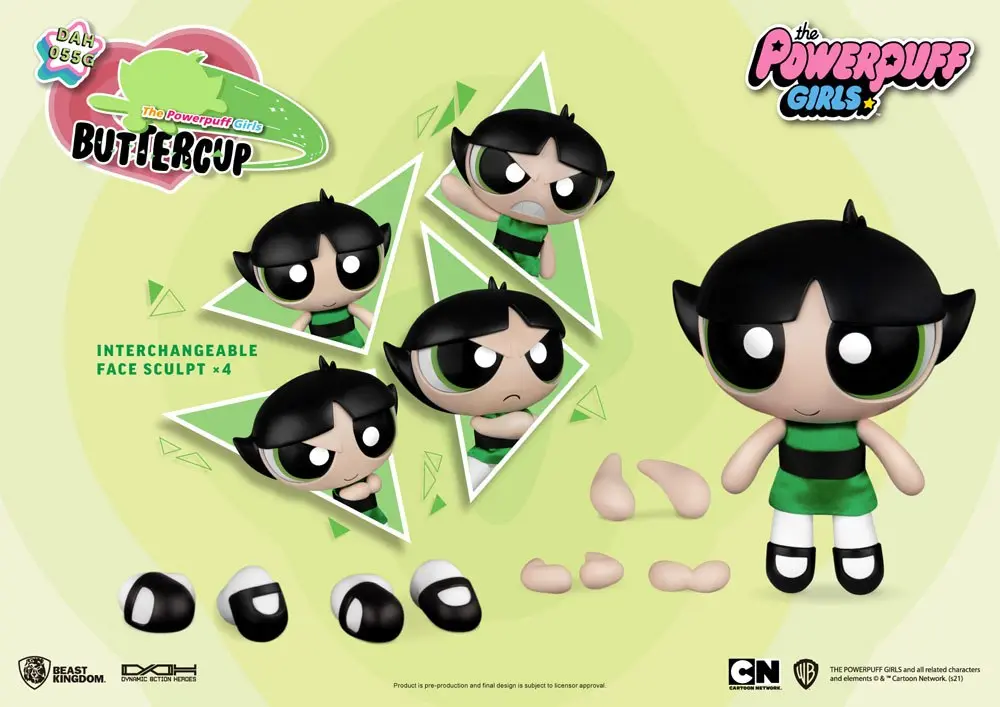 Powerpuff Girls Dynamic 8ction Heroes Actionfigur 1/9 Buttercup 14 cm Produktfoto
