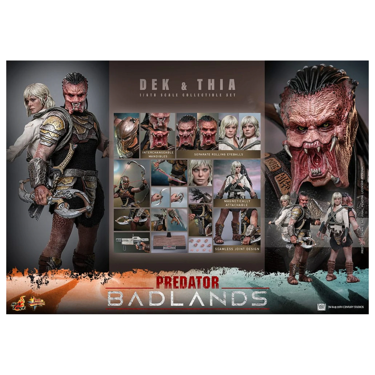Predator: Badlands Movie Masterpiece Action Figur 1/6 Dek & Thia 30 cm Produktfoto
