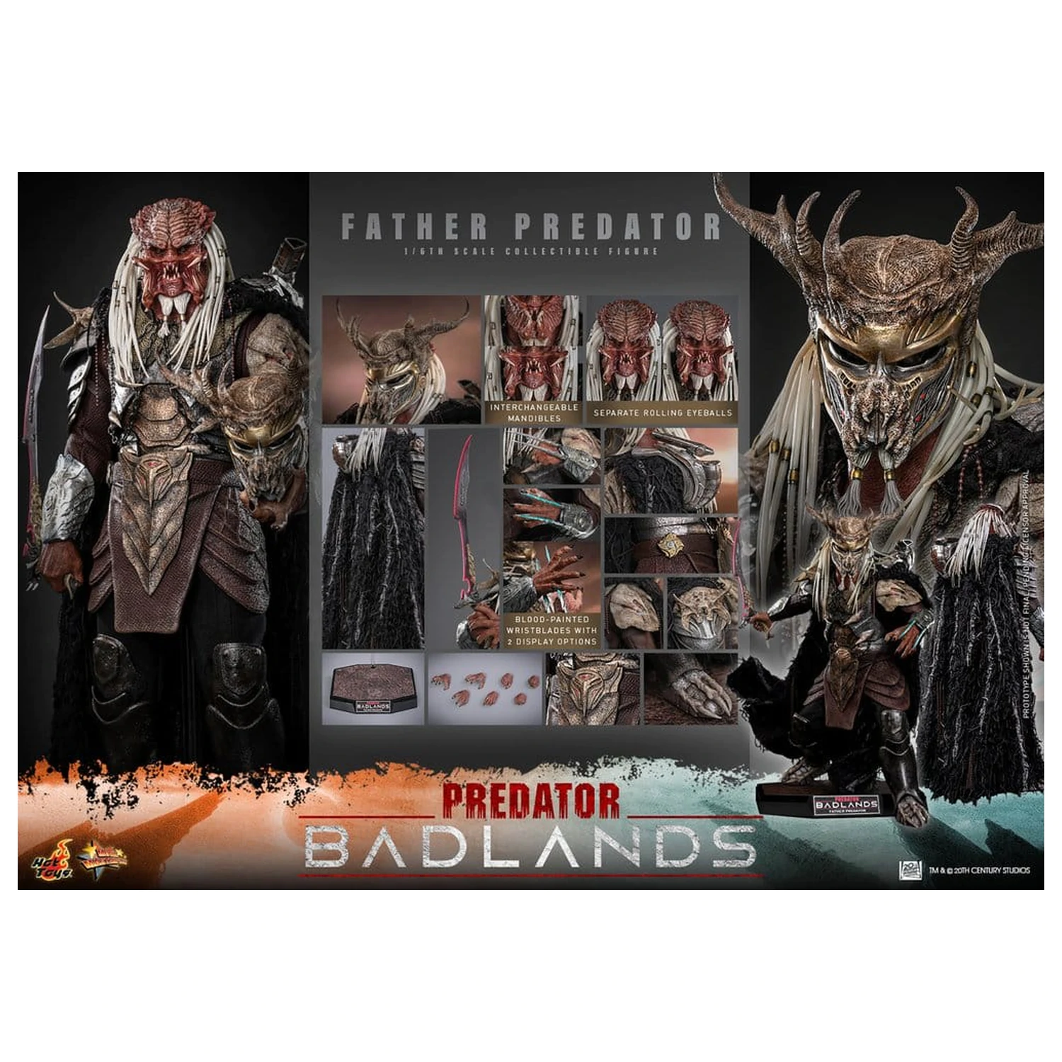 Predator: Badlands Movie Masterpiece Action-Figur 1/6 Njohrr 36 cm Produktfoto