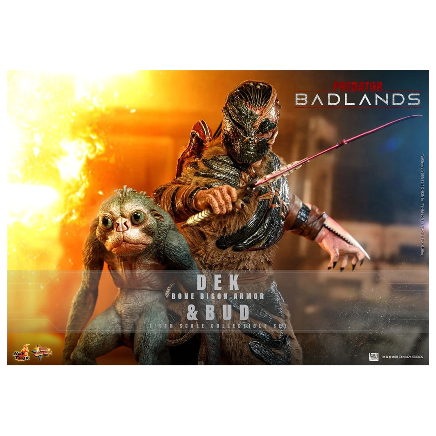 Predator: Badlands Movie Masterpiece Action-Figuren 2er-Pack 1/6 Dek (Bone Bison Armor) und Bud 31 cm Produktfoto