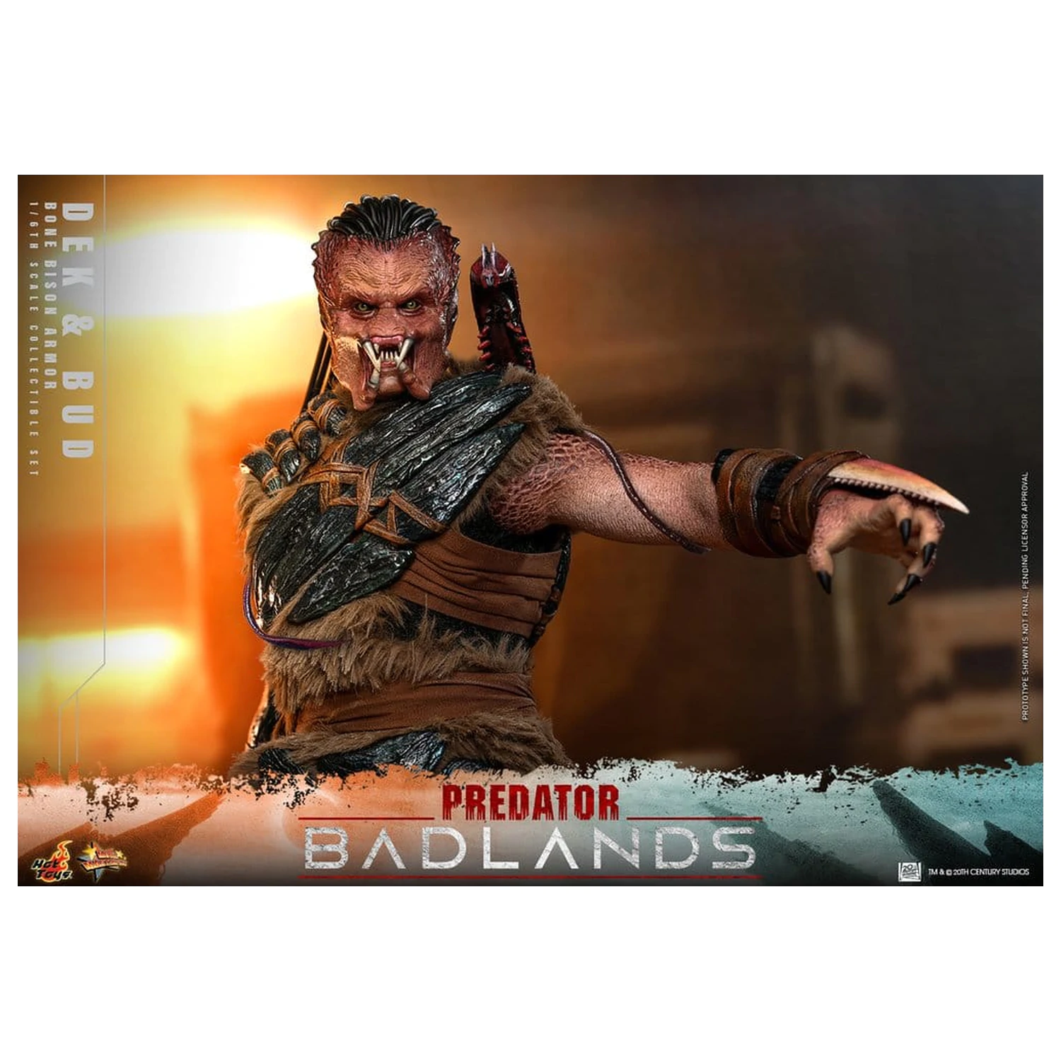 Predator: Badlands Movie Masterpiece Action-Figuren 2er-Pack 1/6 Dek (Bone Bison Armor) und Bud 31 cm Produktfoto