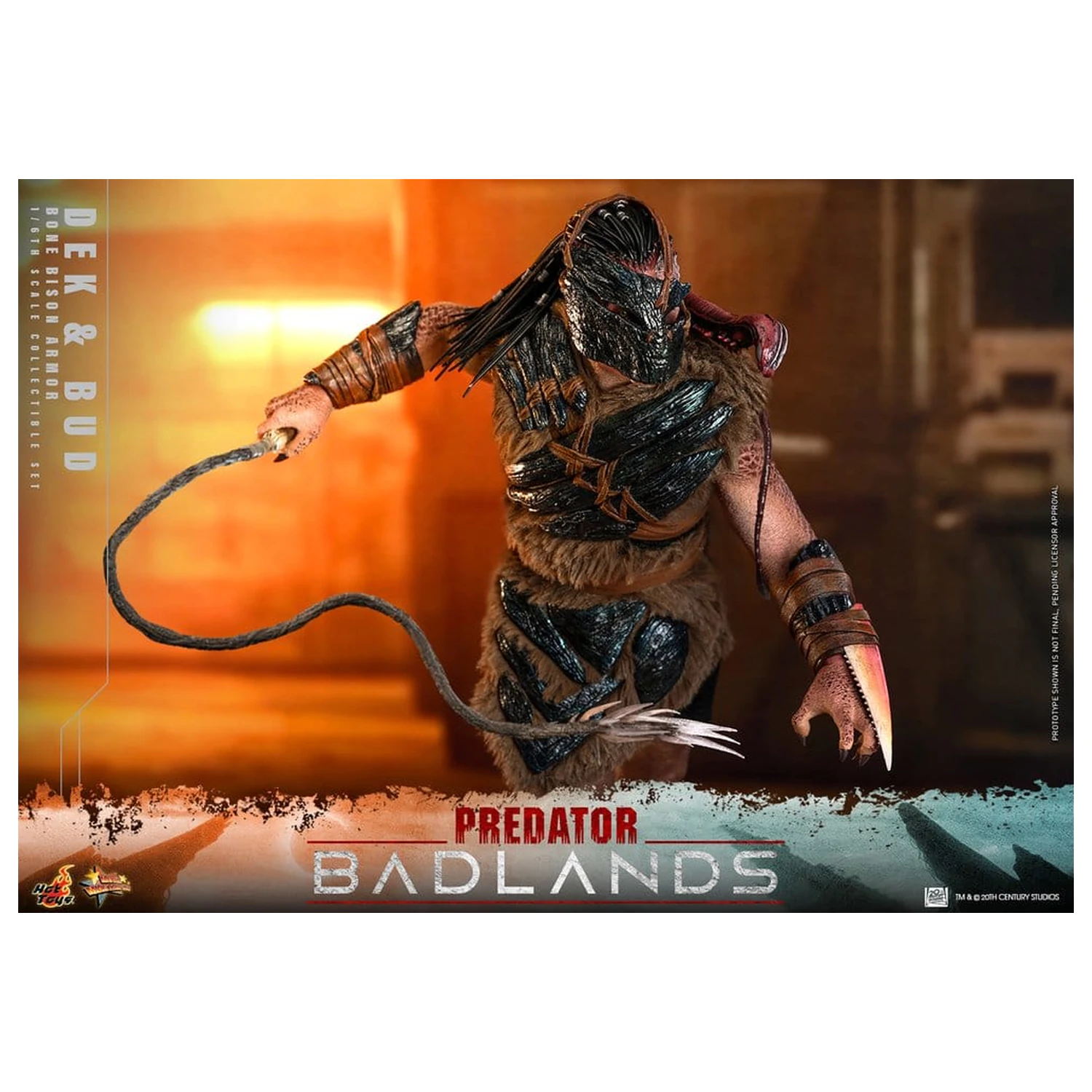 Predator: Badlands Movie Masterpiece Action-Figuren 2er-Pack 1/6 Dek (Bone Bison Armor) und Bud 31 cm Produktfoto