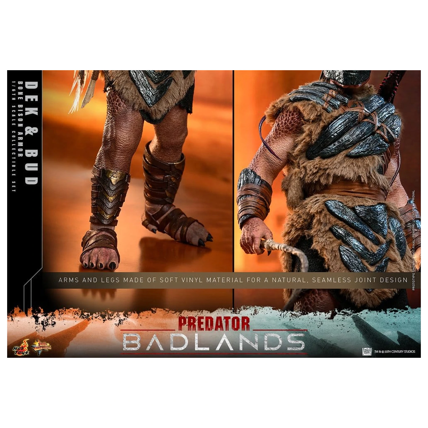 Predator: Badlands Movie Masterpiece Action-Figuren 2er-Pack 1/6 Dek (Bone Bison Armor) und Bud 31 cm Produktfoto
