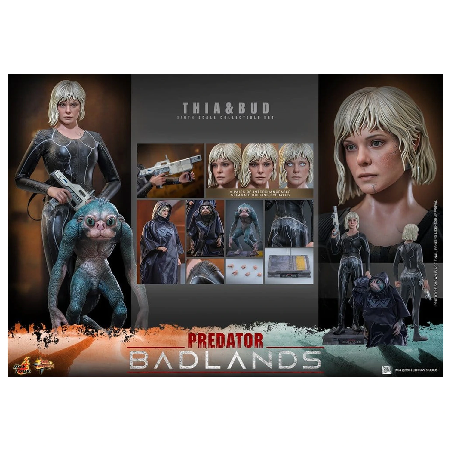 Predator Sixth Scale Figur Set Thia and Bud 29 cm Produktfoto
