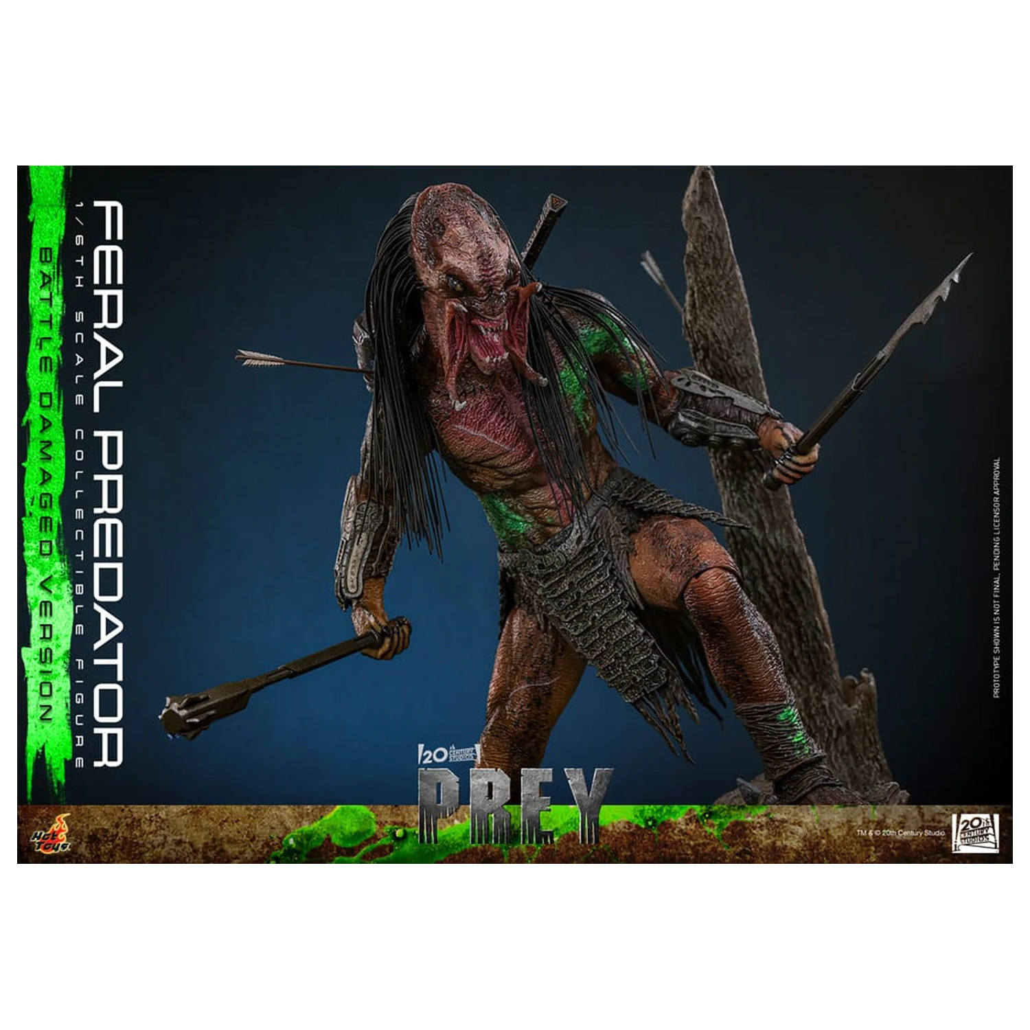 Prey Actionfigur 1/6 Feral Predator (Battle Damaged Version) 37 cm Produktfoto