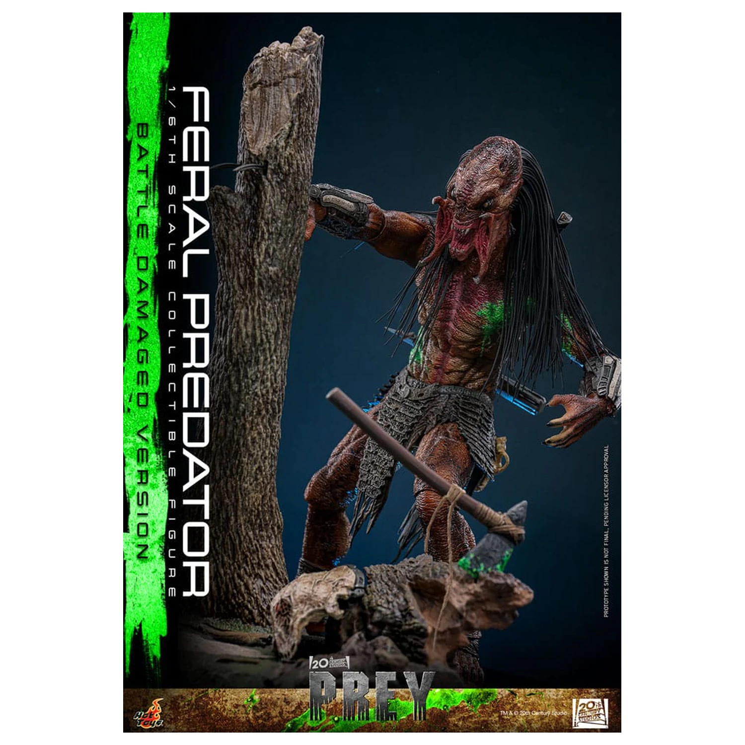 Prey Actionfigur 1/6 Feral Predator (Battle Damaged Version) 37 cm Produktfoto