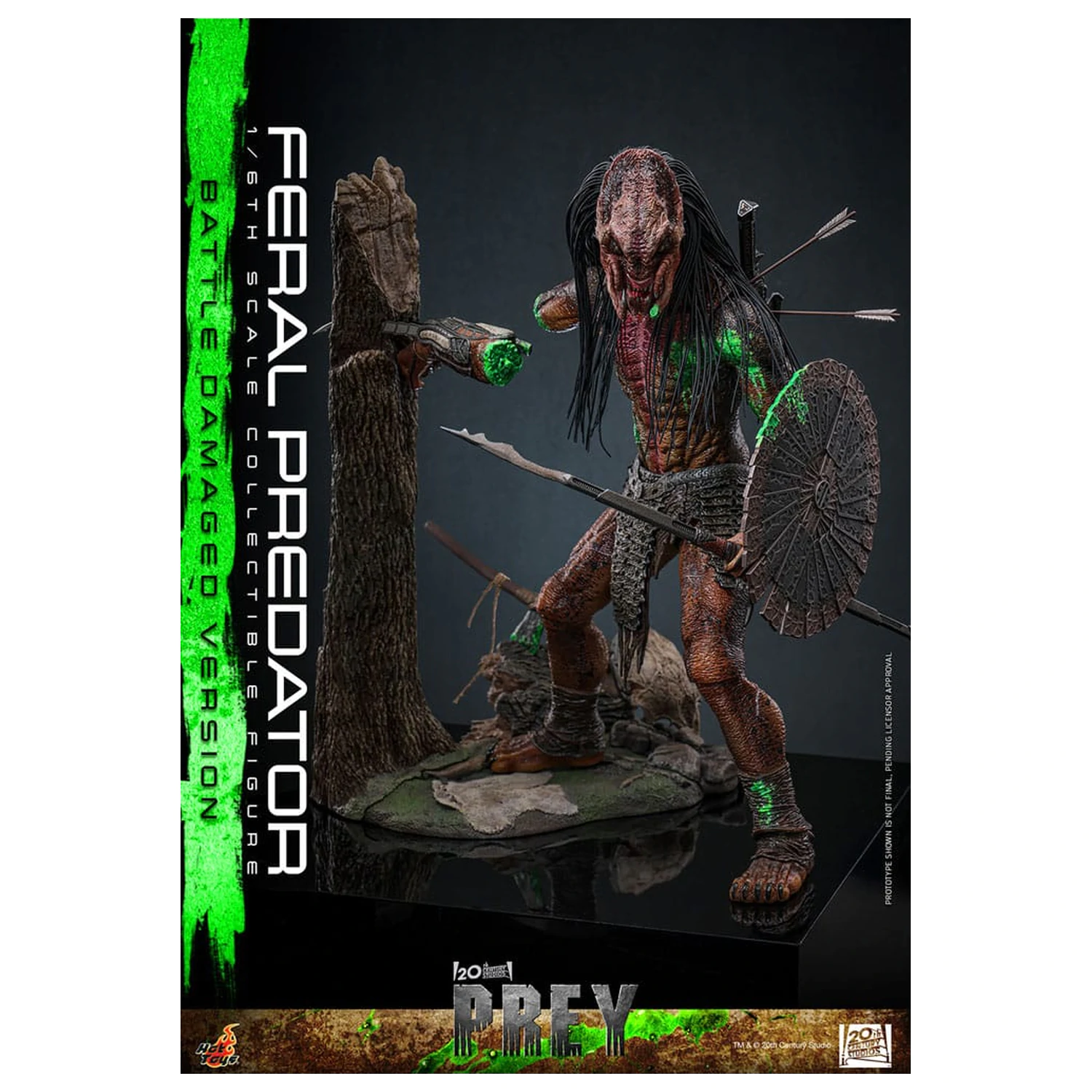 Prey Actionfigur 1/6 Feral Predator (Battle Damaged Version) 37 cm Produktfoto