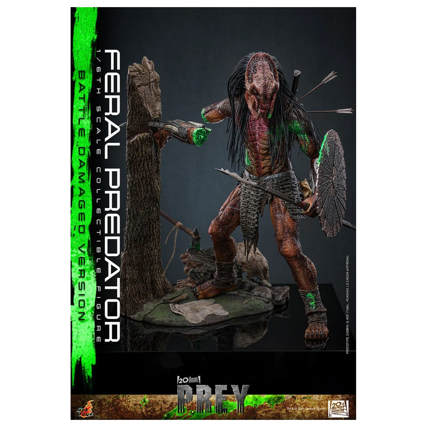 Prey Actionfigur 1/6 Feral Predator (Battle Damaged Version) 37 cm Produktfoto