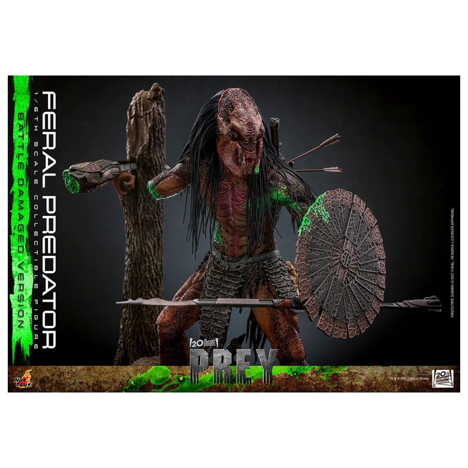 Prey Actionfigur 1/6 Feral Predator (Battle Damaged Version) 37 cm Produktfoto