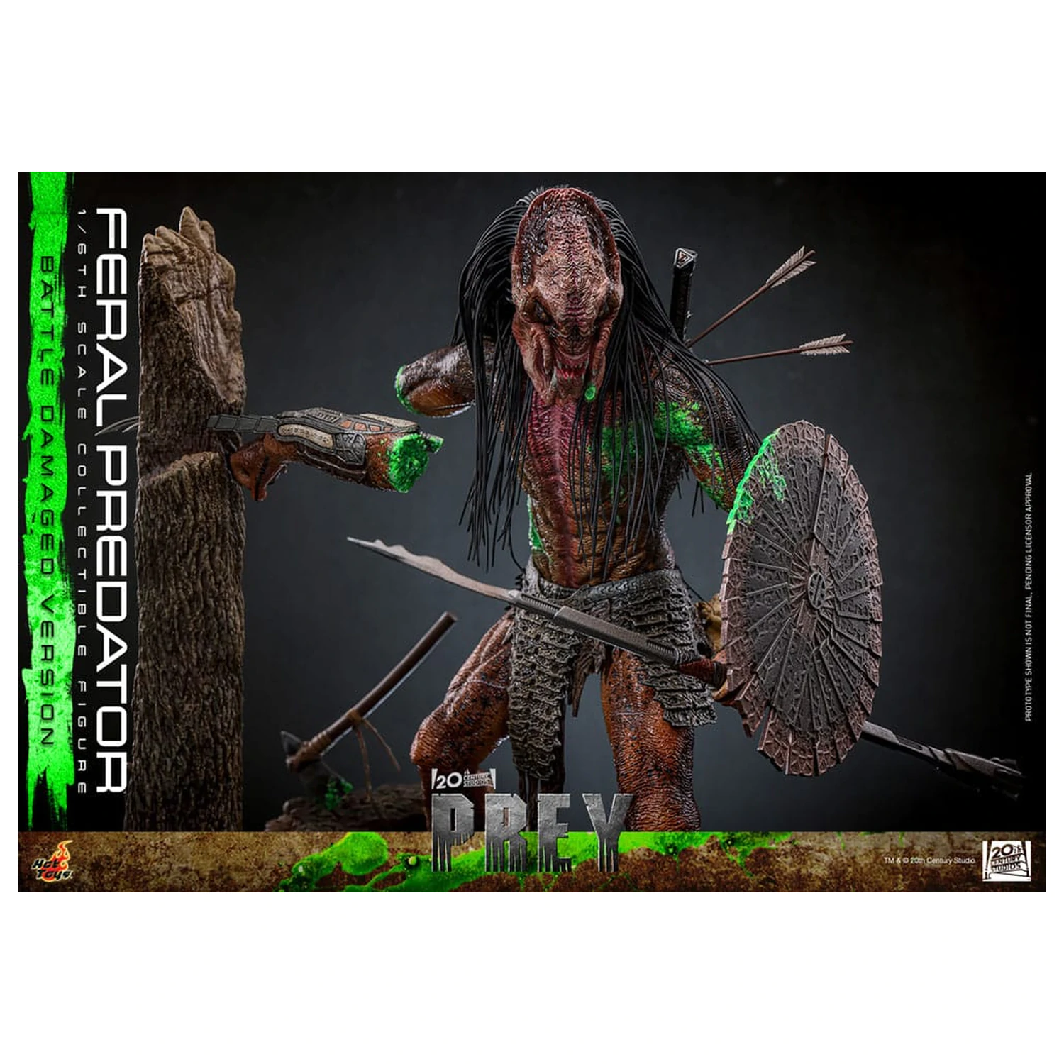 Prey Actionfigur 1/6 Feral Predator (Battle Damaged Version) 37 cm Produktfoto