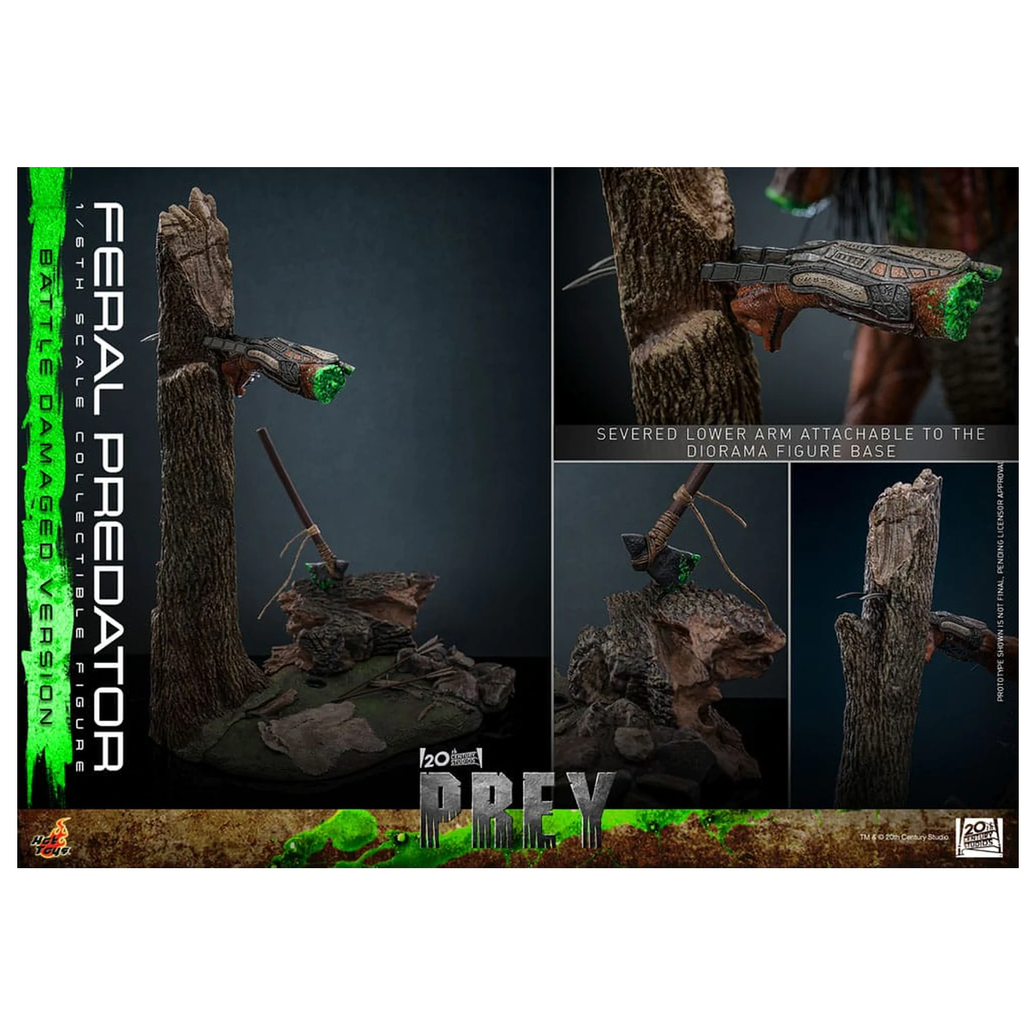 Prey Actionfigur 1/6 Feral Predator (Battle Damaged Version) 37 cm Produktfoto