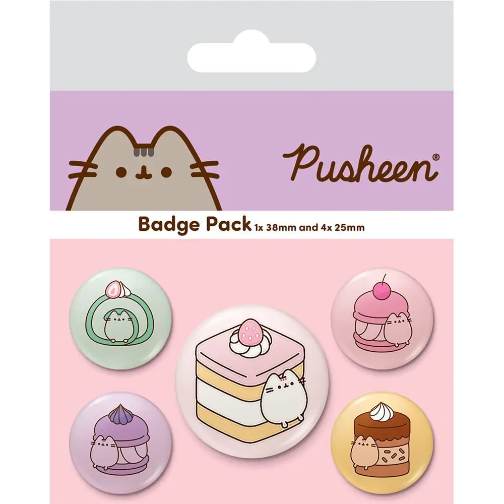 Pusheen Set 5 Abzeichen Produktfoto