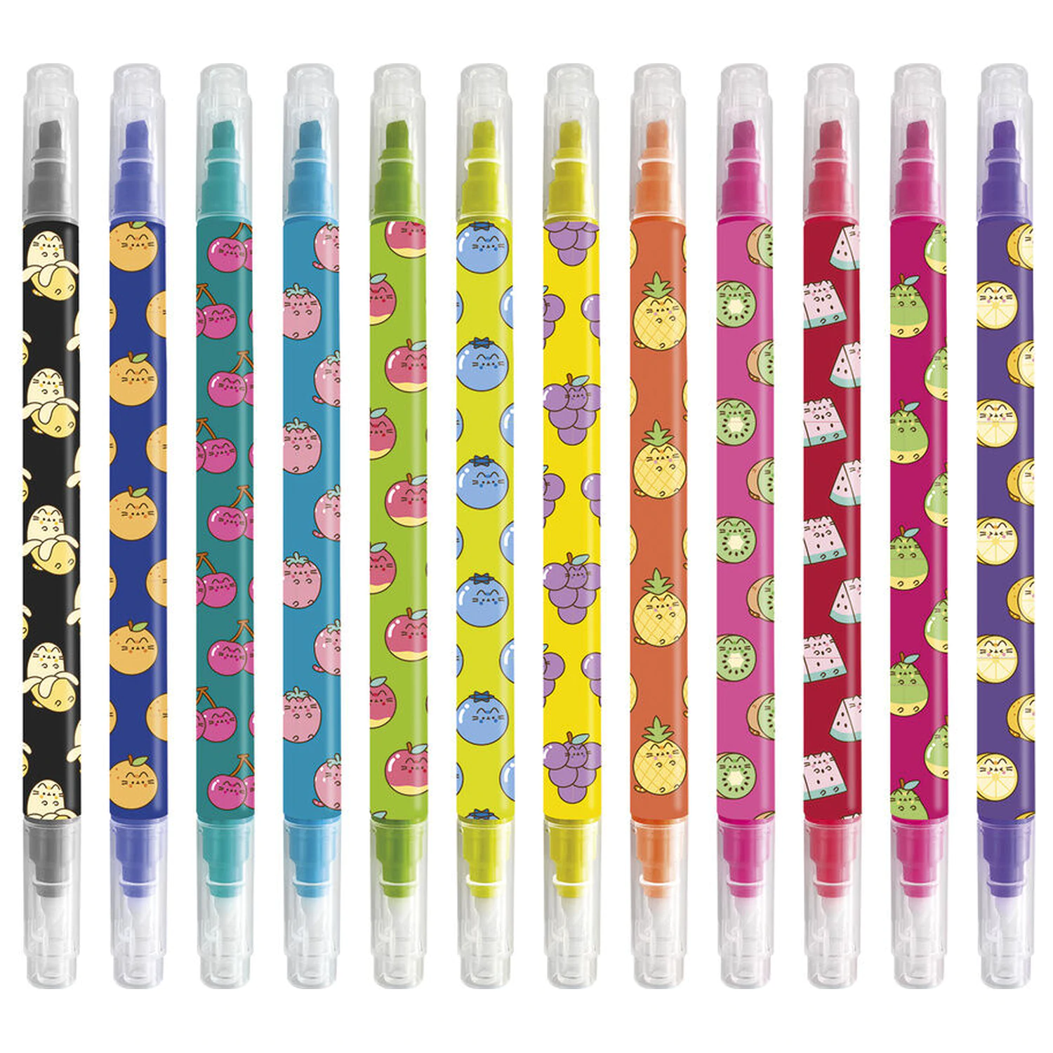 Pusheen Fruits Set mit 12 ausradierbaren Markern Produktfoto