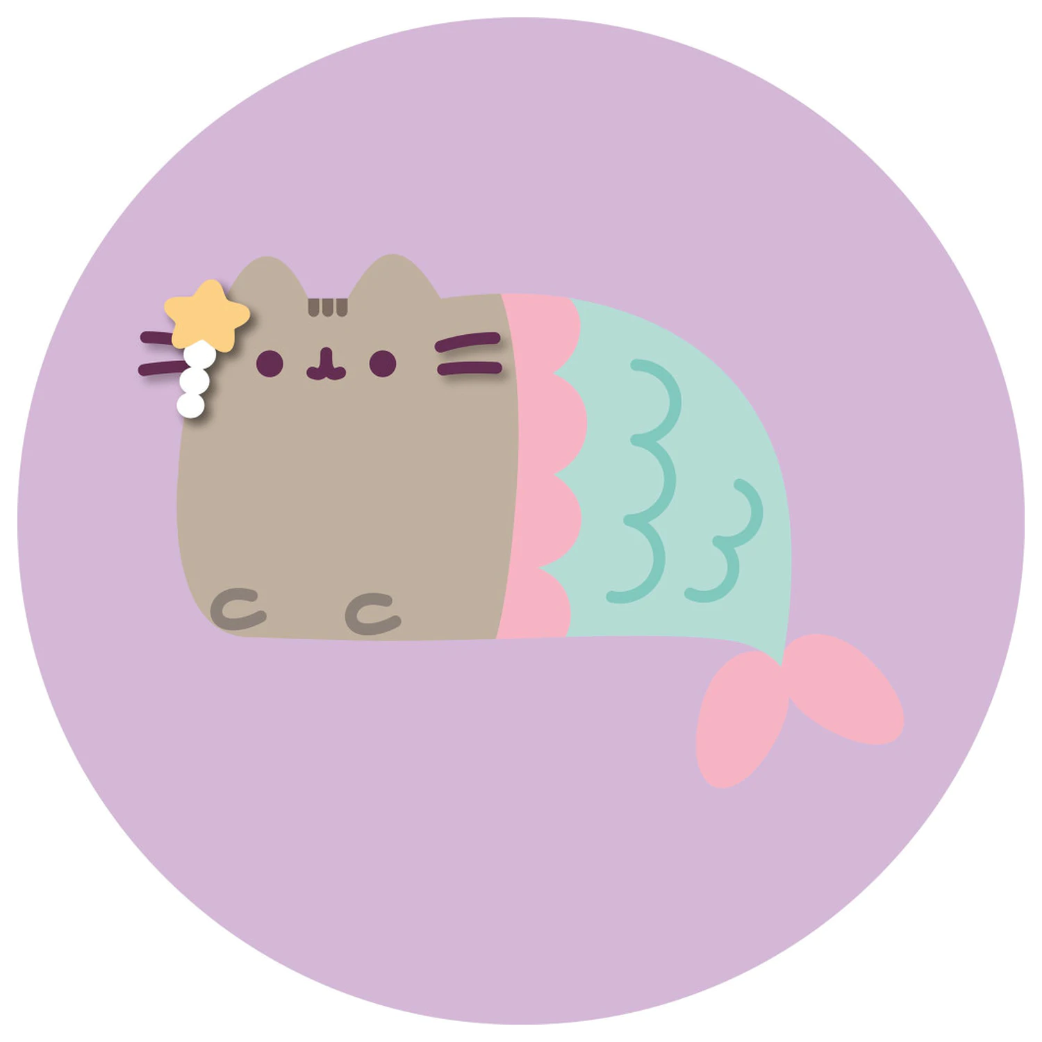 Pusheen Mermaid förmiges Kissen, Dekokissen Produktfoto