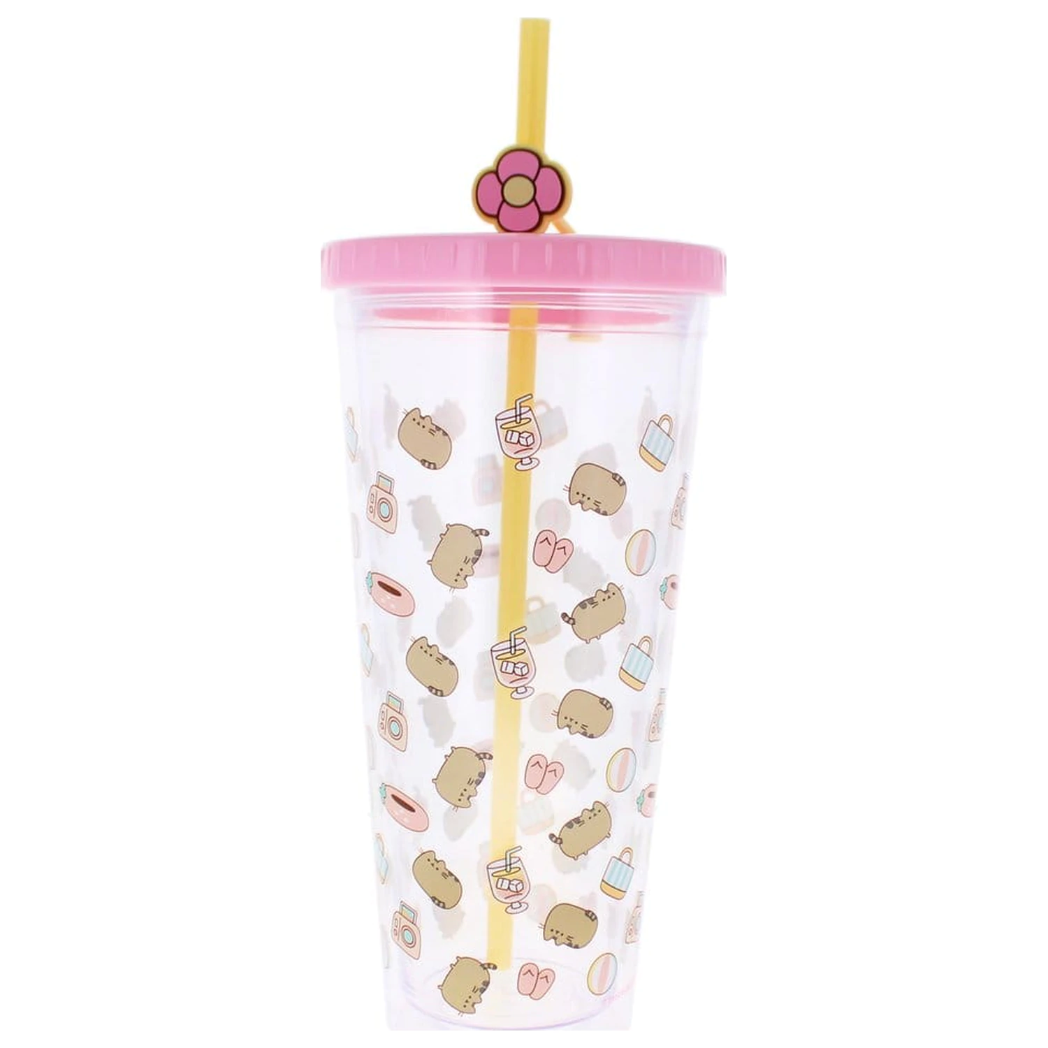 Pusheen Trinkbecher mit Strohhalm 700 ml Produktfoto