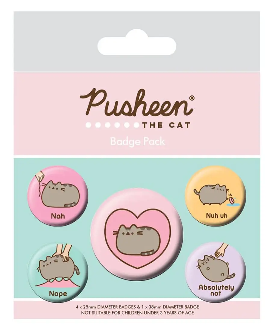 Pusheen Ansteck-Buttons 5er-Pack Pusheen Nah termékfotó