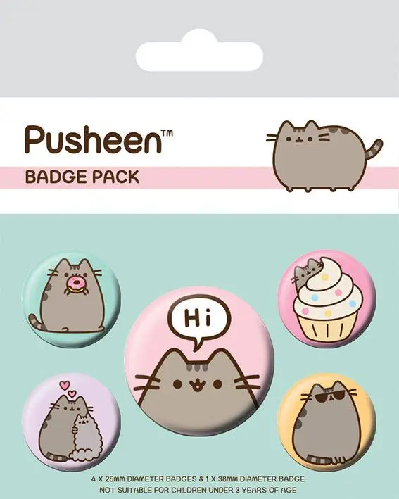 Pusheen Ansteck-Buttons 5er-Pack Pusheen Says Hi termékfotó