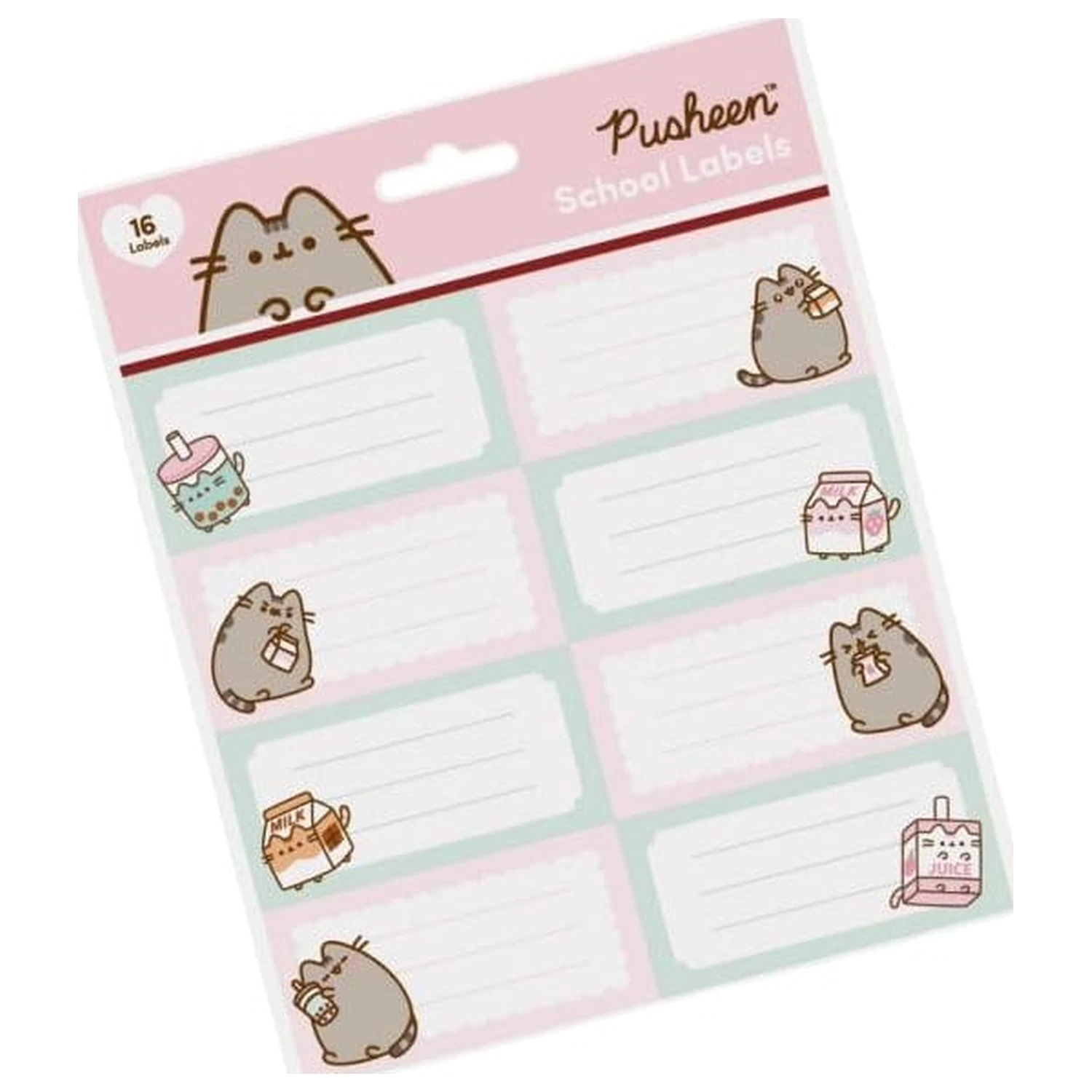 Pusheen Schuletiketten Sips Produktfoto