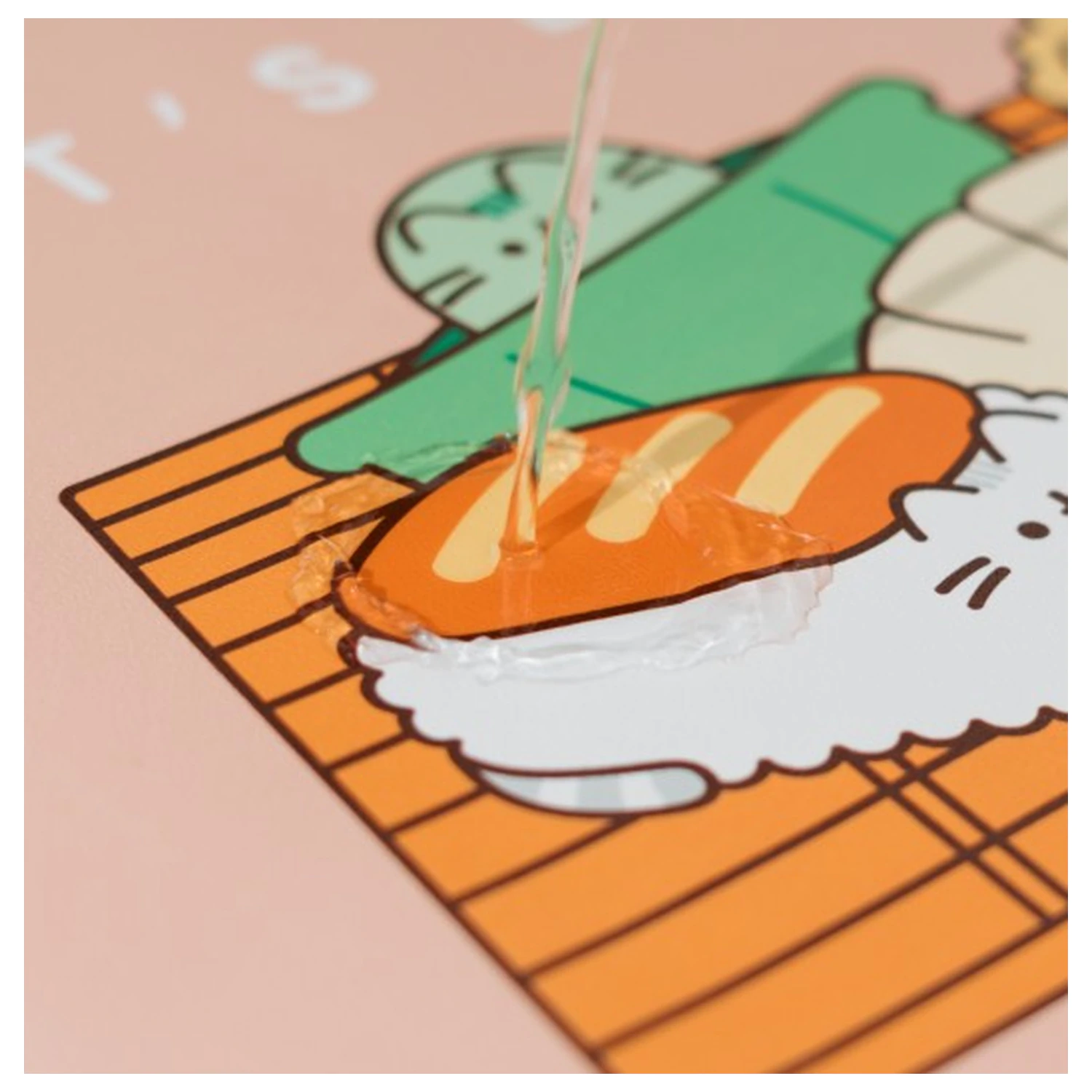 Pusheen Sushi Roll Gaming Schreibtischunterlage Produktfoto