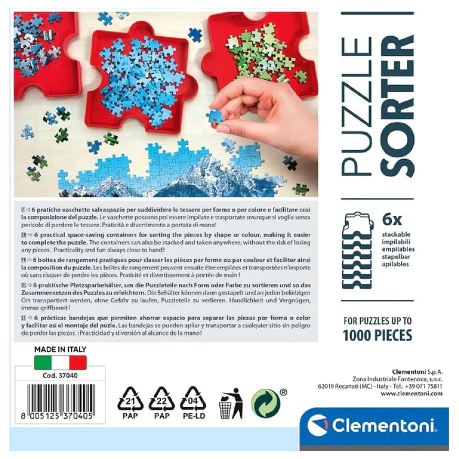 Puzzle Sortierer Red 6-teilig Clementoni Produktfoto