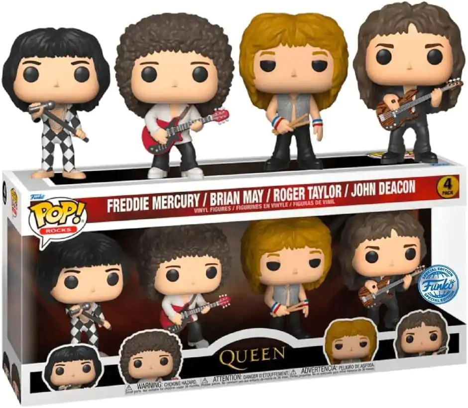 Queen POP! Rocks Vinyl Figuren 4er-Pack 9 cm Produktfoto