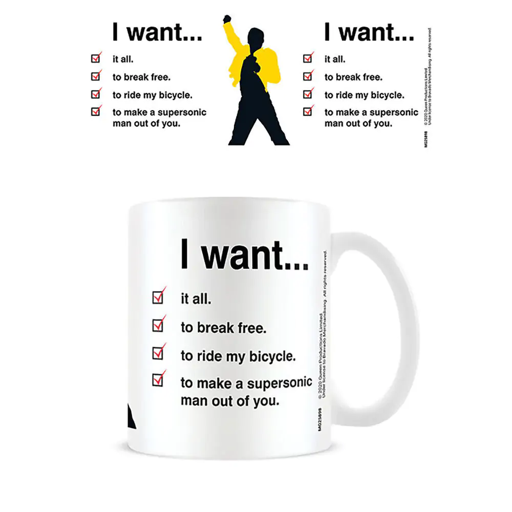 Queen I Want Checklist Tasse 315ml Produktfoto