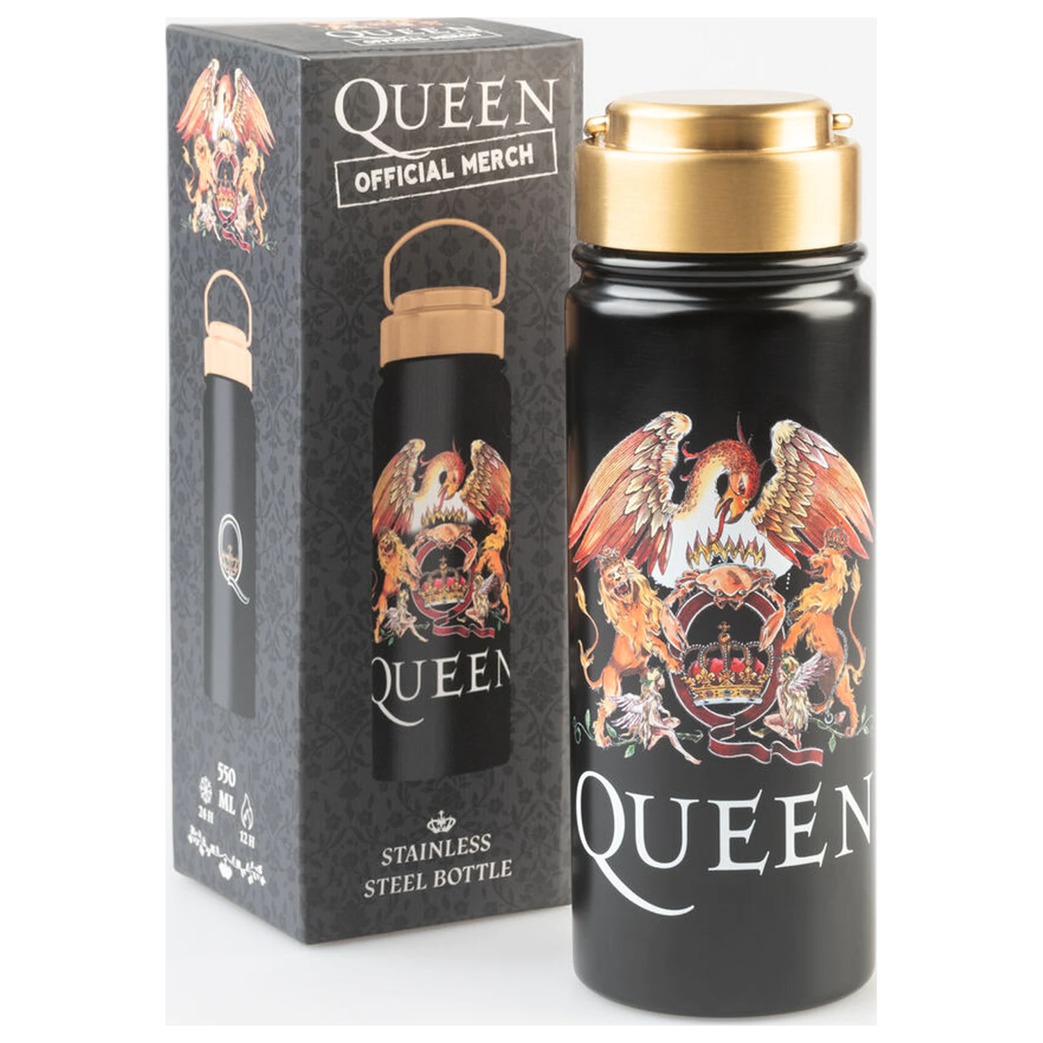 Queen Edelstahlflasche 500ml Produktfoto