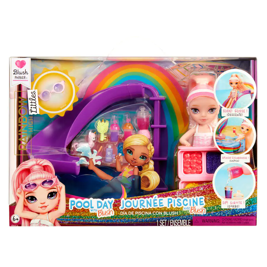 Rainbow High Little Pool Day mit Blush Spielset und Puppe Produktfoto