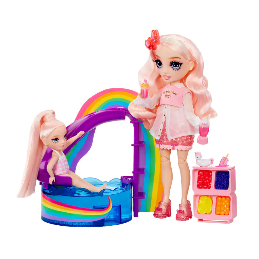 Rainbow High Little Pool Day mit Blush Spielset und Puppe Produktfoto