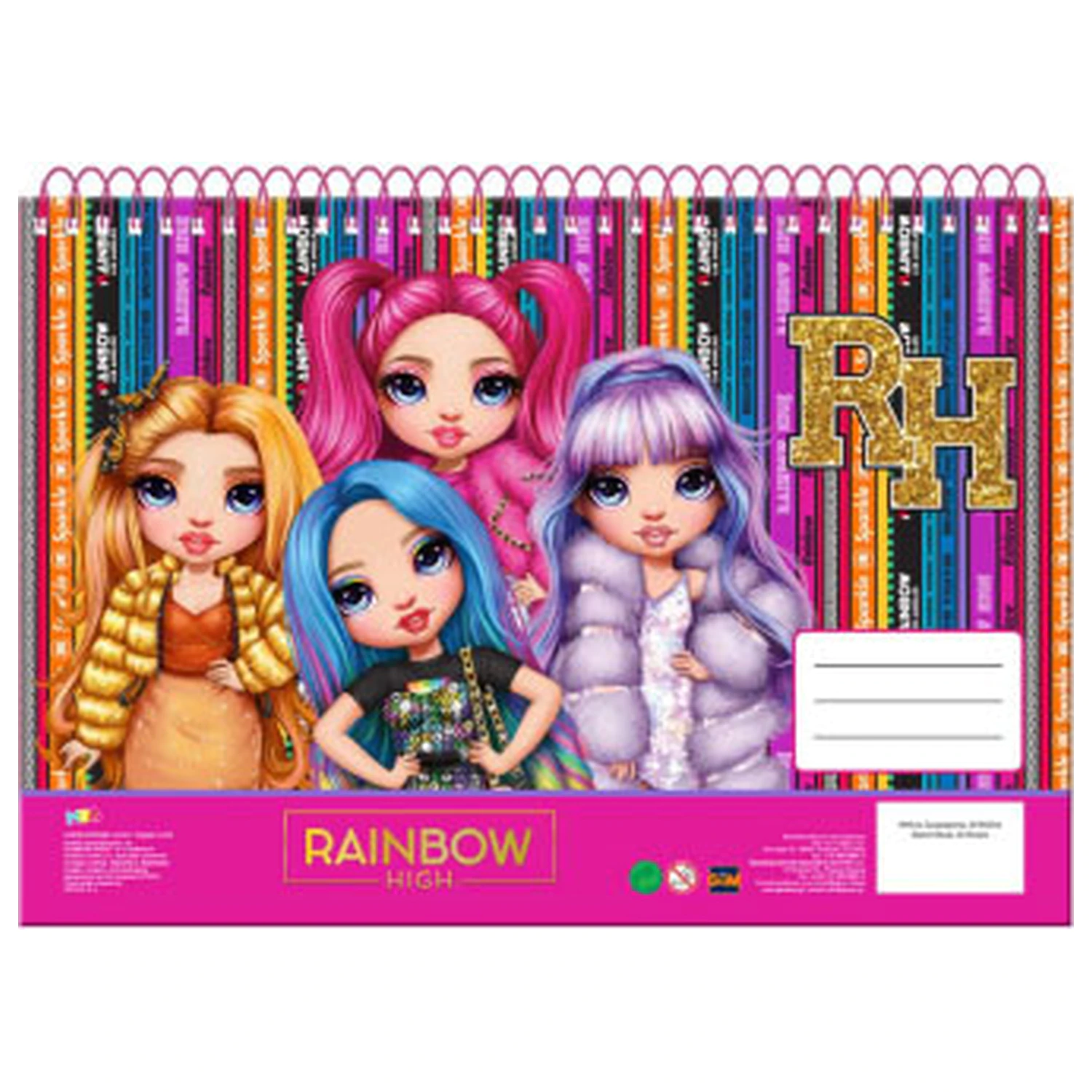 Rainbow High A/4 Spiral Skizzenbuch, 30 Blatt Produktfoto