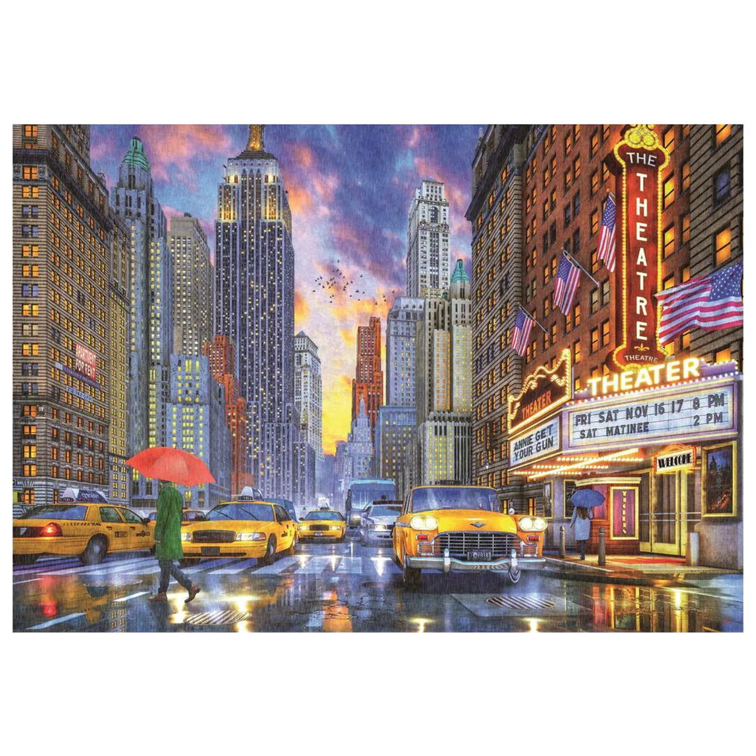 Rainy Manhattan Puzzle 2000 Teile Produktfoto