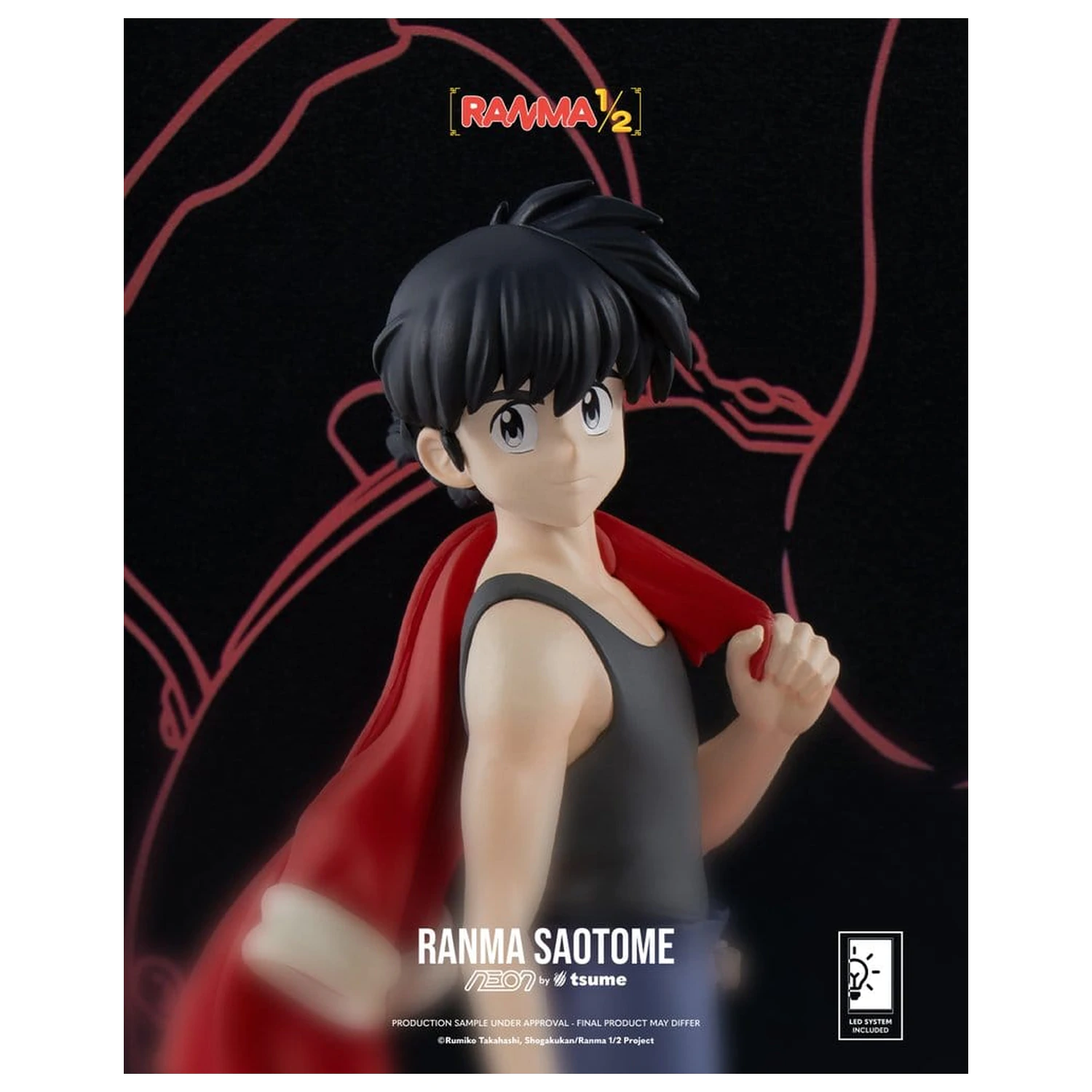Ranma Neon Figur 1/9 Ranma Saotome Boy 20 cm Produktfoto