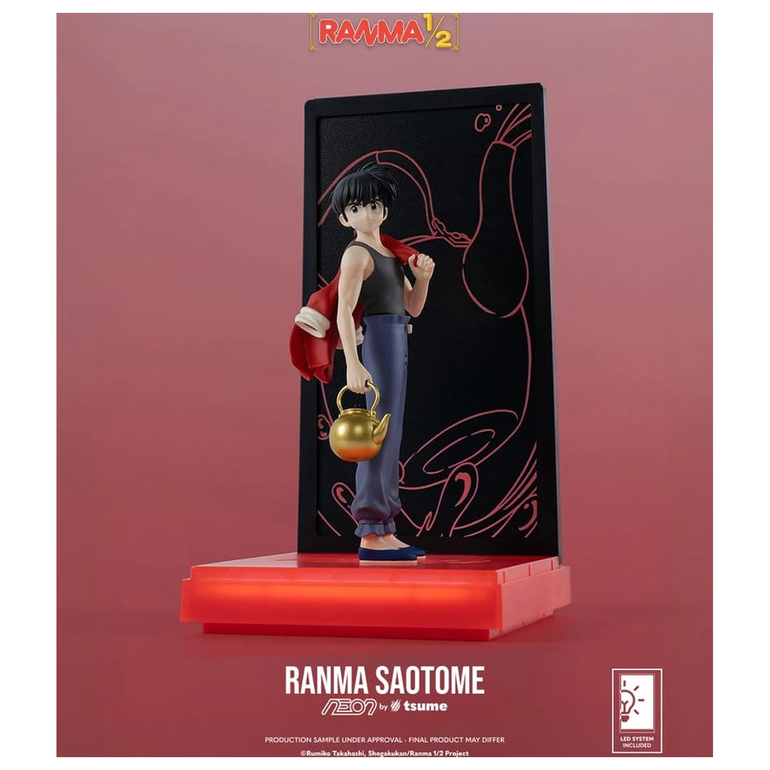 Ranma Neon Figur 1/9 Ranma Saotome Boy 20 cm Produktfoto