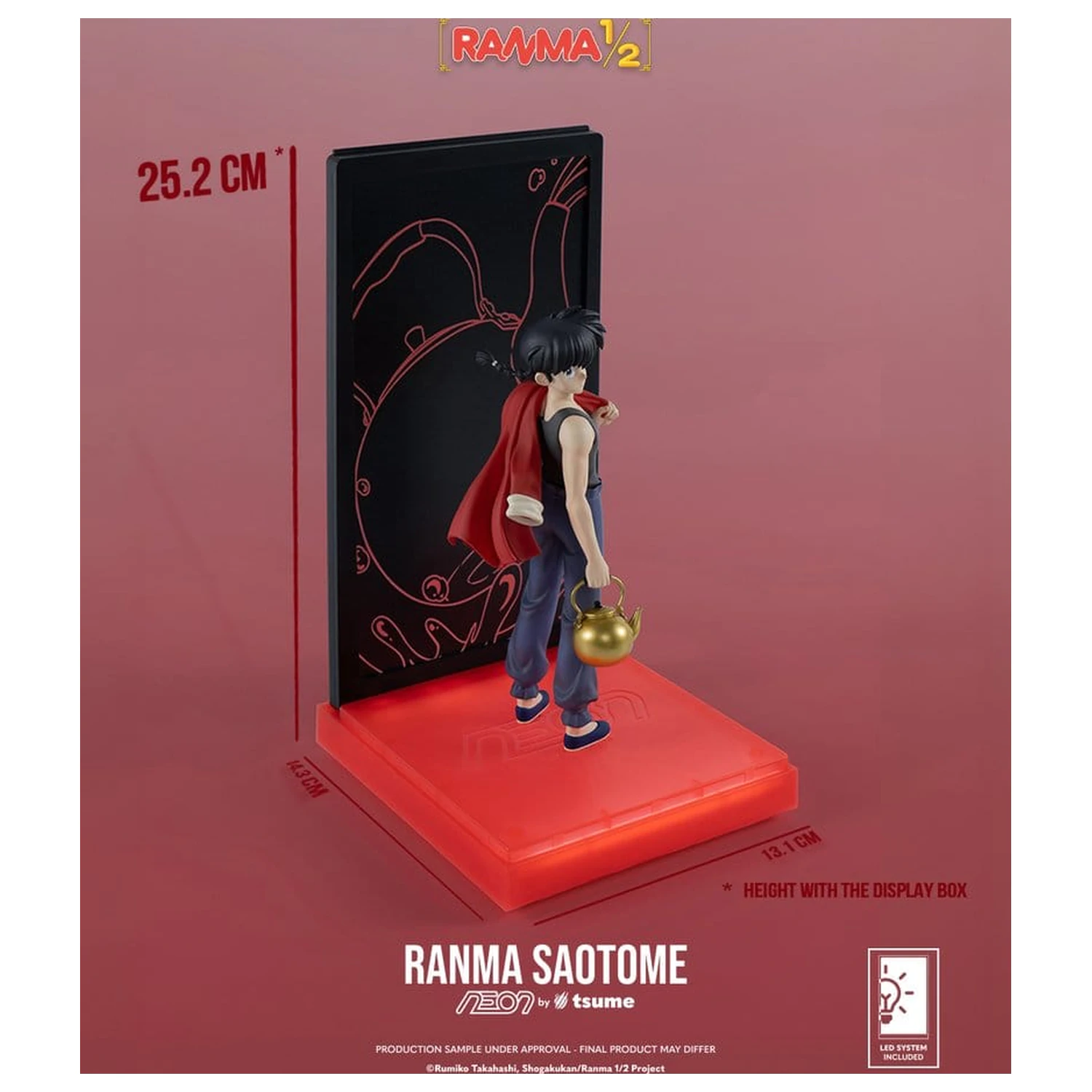 Ranma Neon Figur 1/9 Ranma Saotome Boy 20 cm Produktfoto
