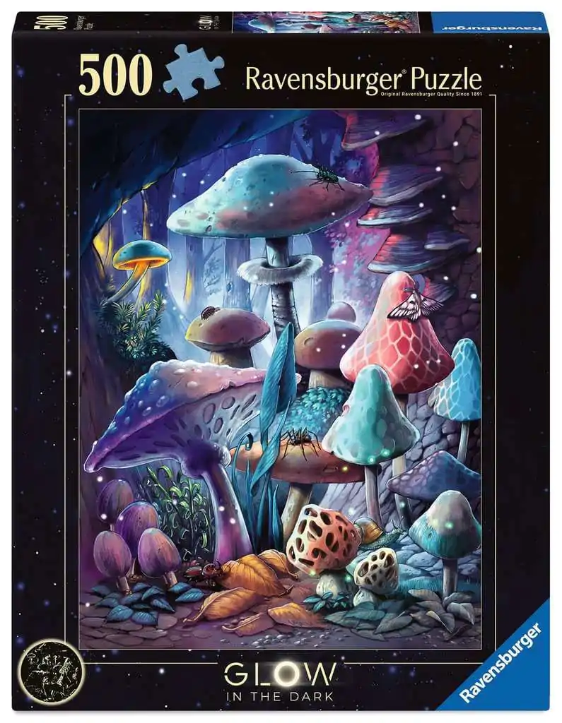 Ravensburger Glow-in-the-Dark Puzzle Moonlight Mushrooms (500 Teile) Produktfoto