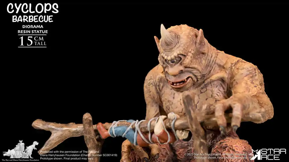 Ray Harryhausen Diorama 1/8 Cyclops Barbecue Scene 17 cm Produktfoto