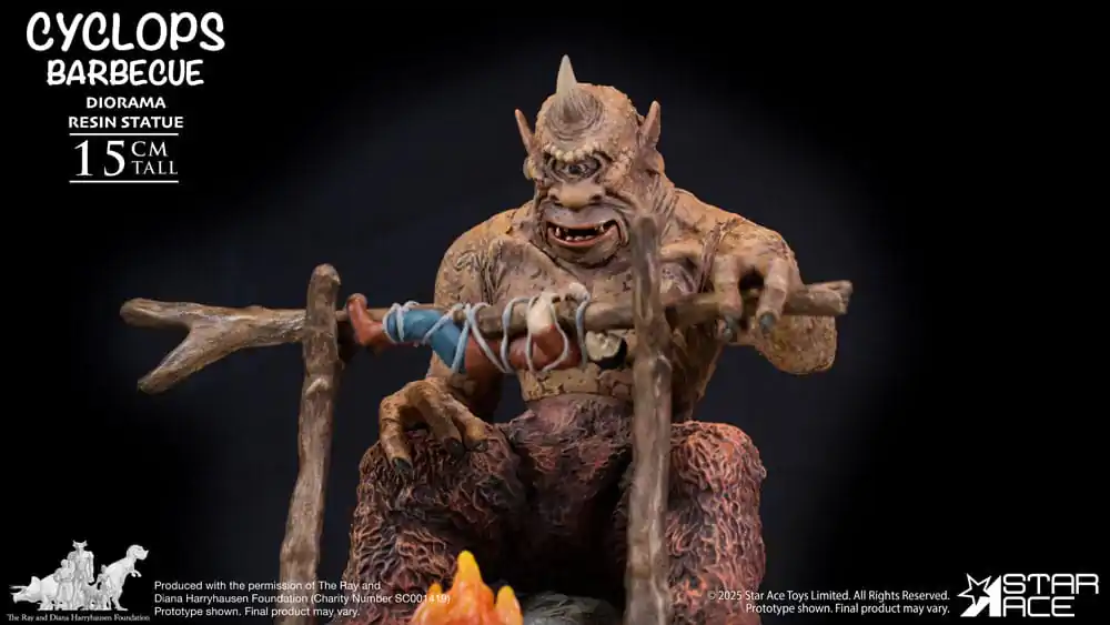 Ray Harryhausen Diorama 1/8 Cyclops Barbecue Scene 17 cm Produktfoto