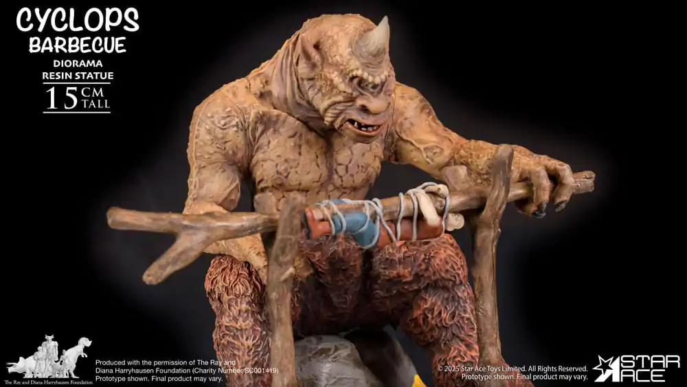 Ray Harryhausen Diorama 1/8 Cyclops Barbecue Scene 17 cm Produktfoto