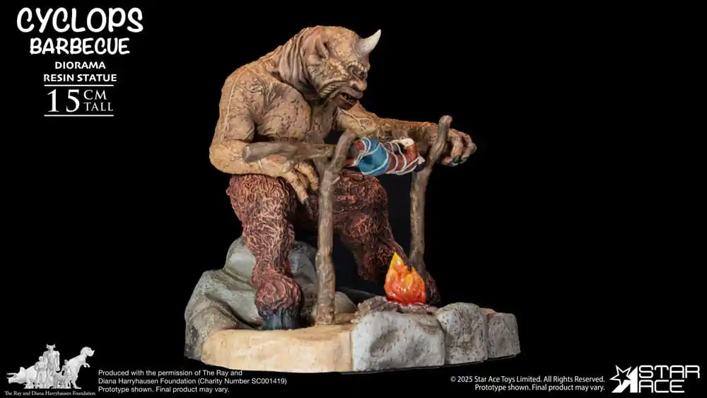 Ray Harryhausen Diorama 1/8 Cyclops Barbecue Scene 17 cm Produktfoto