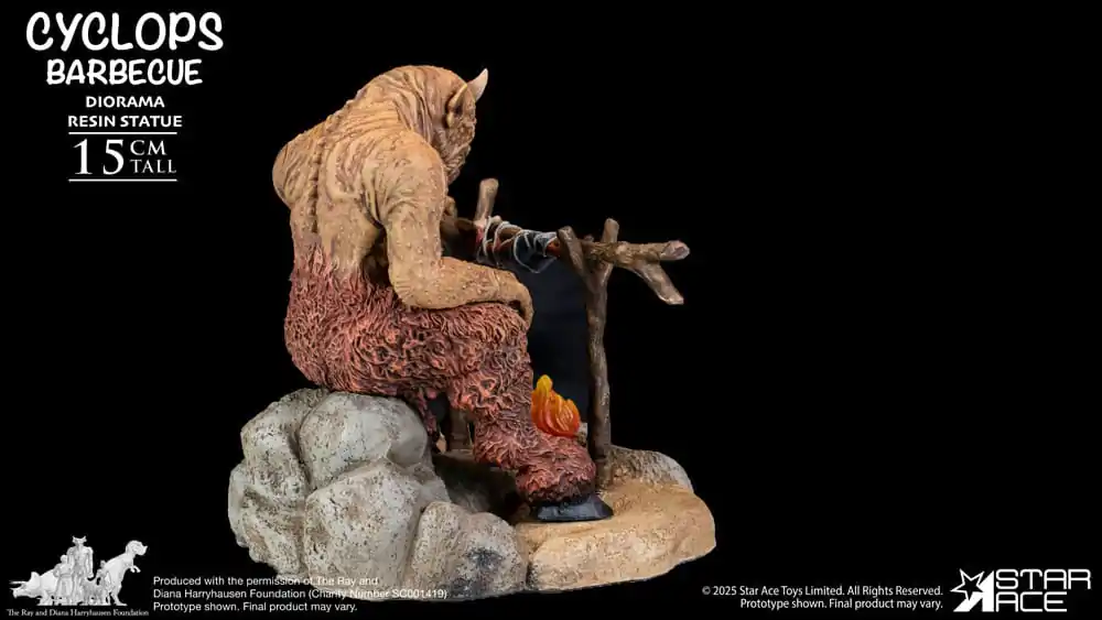 Ray Harryhausen Diorama 1/8 Cyclops Barbecue Scene 17 cm Produktfoto