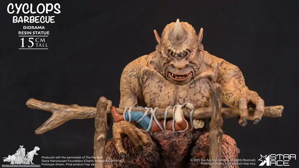 Ray Harryhausen Diorama 1/8 Cyclops Barbecue Scene 17 cm Produktfoto